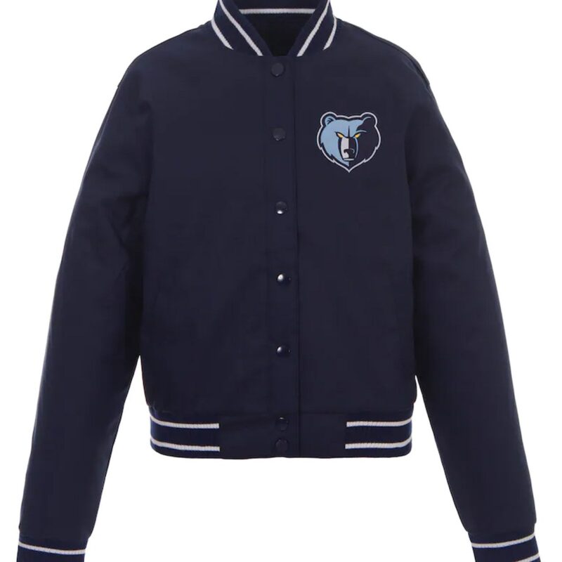 Navy Memphis Grizzlies Poly Twill Jacket
