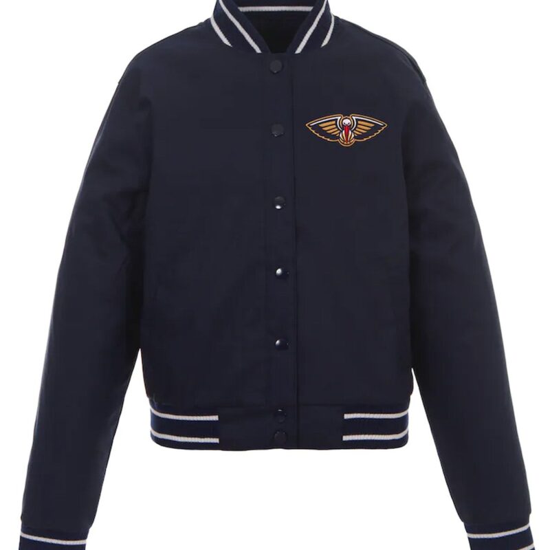 Navy New Orleans Pelicans Poly-Twill Jacket