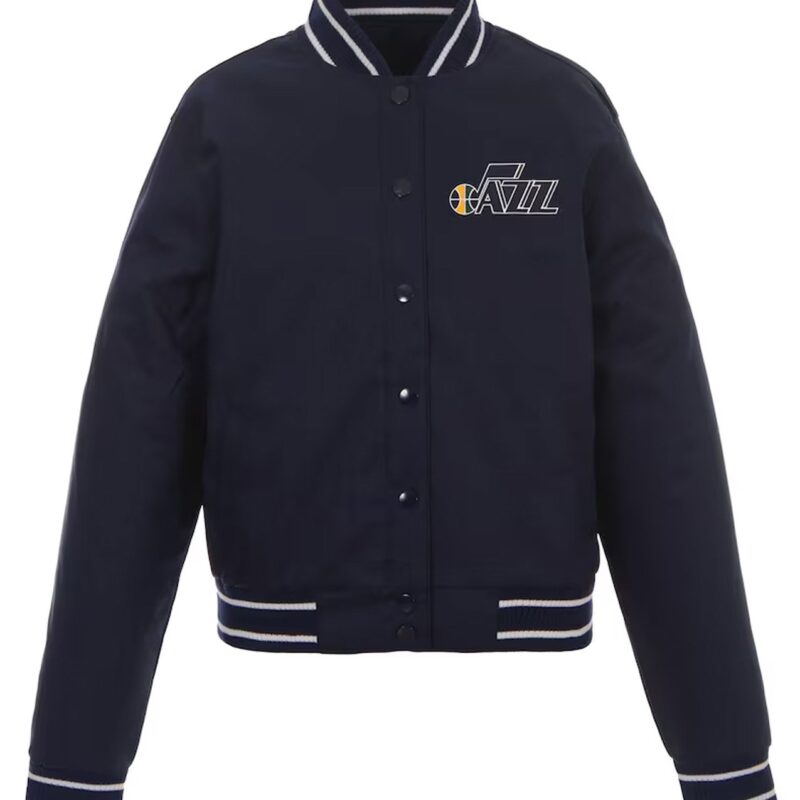 Navy Utah Jazz Poly-Twill Jacket