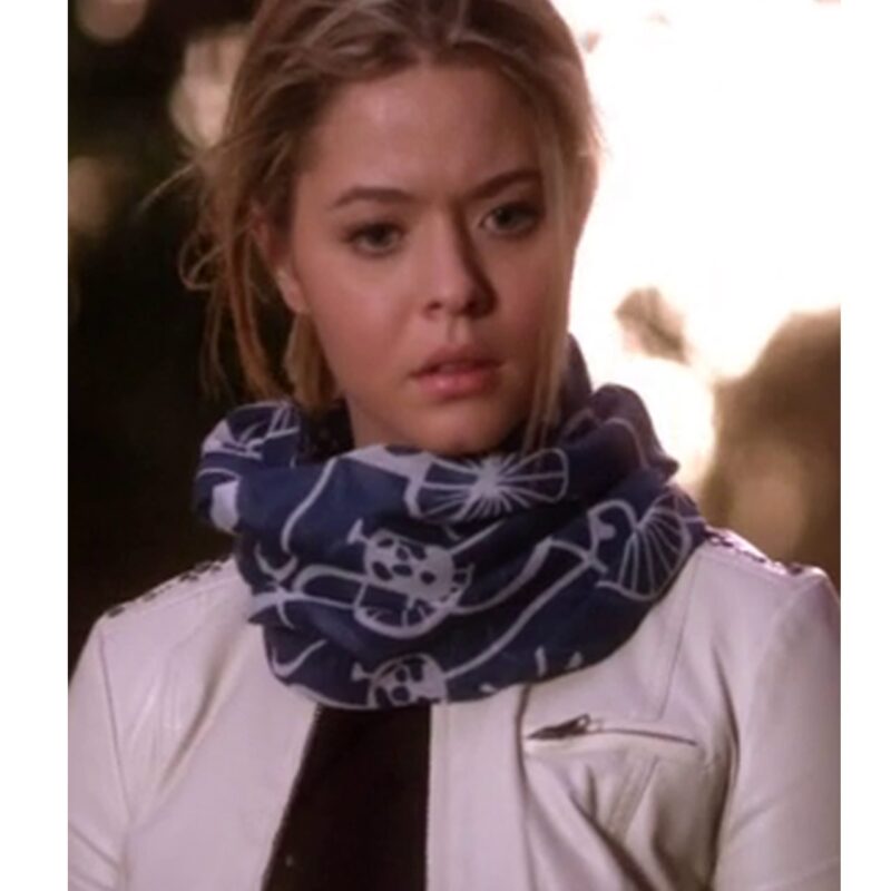 Pretty Little Liars S05 Sasha Pieterse White Leather Jacket