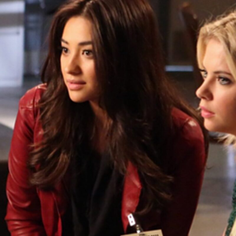 Pretty Little Liars S03 Shay Mitchell Burgundy Leather Jacket