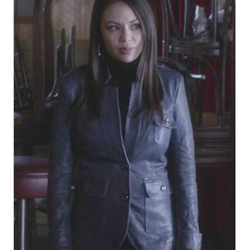 Pretty Little Liars S05 Janel Parrish Leather Blazer