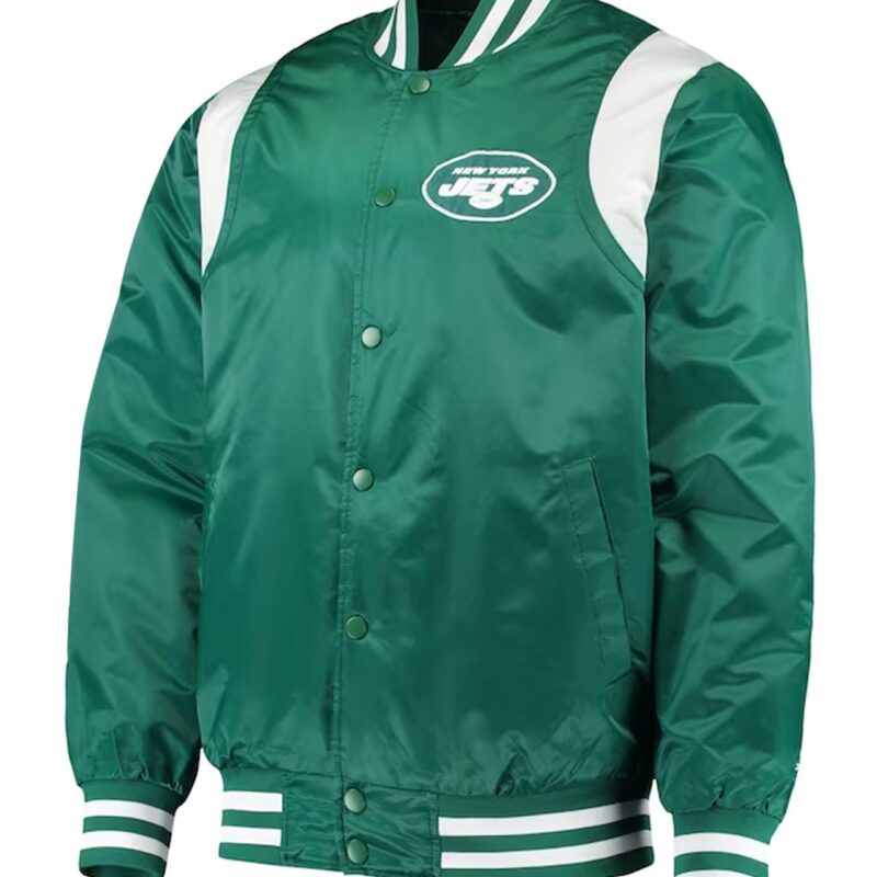 Green New York Jets Prime Time Satin Jacket