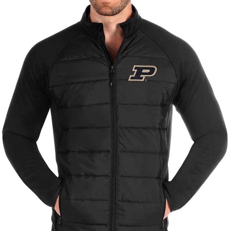 Purdue Boilermakers Black Puffer Jacket