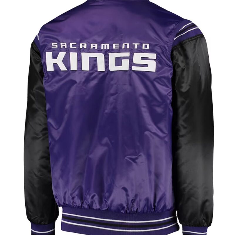 Purple/Black Sacramento Kings The Enforcer Varsity Satin Jacket