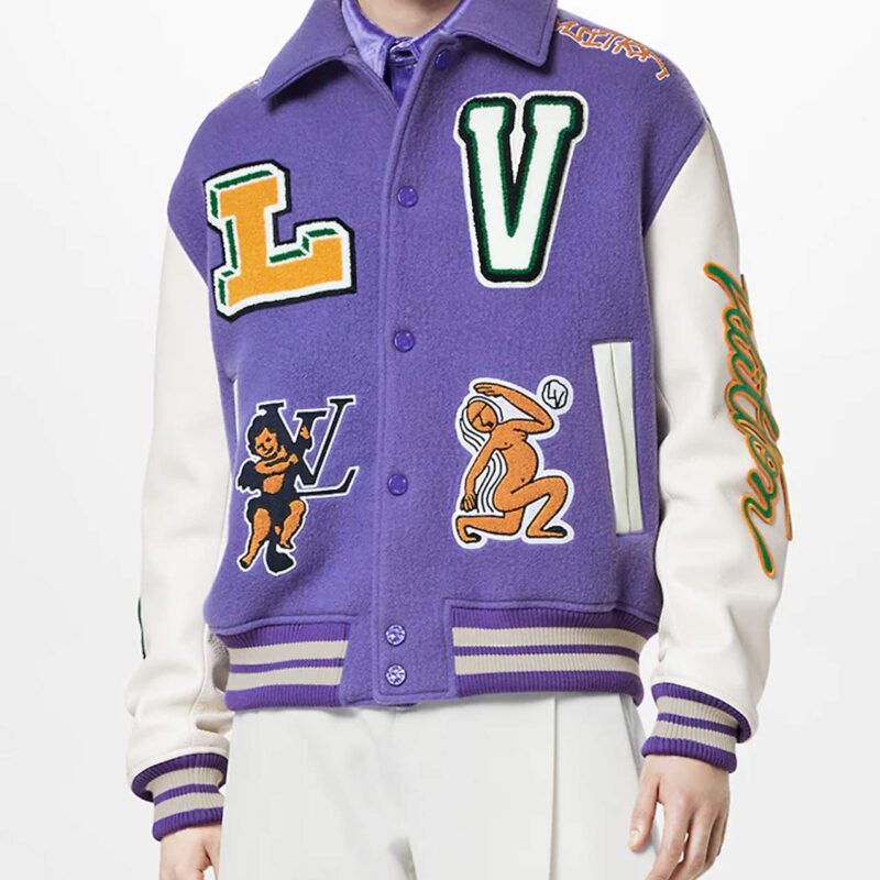 Louis Vuitton Purple Varsity Jacket