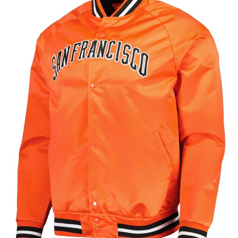 San Francisco Giants Orange Satin Raglan Full-Snap Jacket