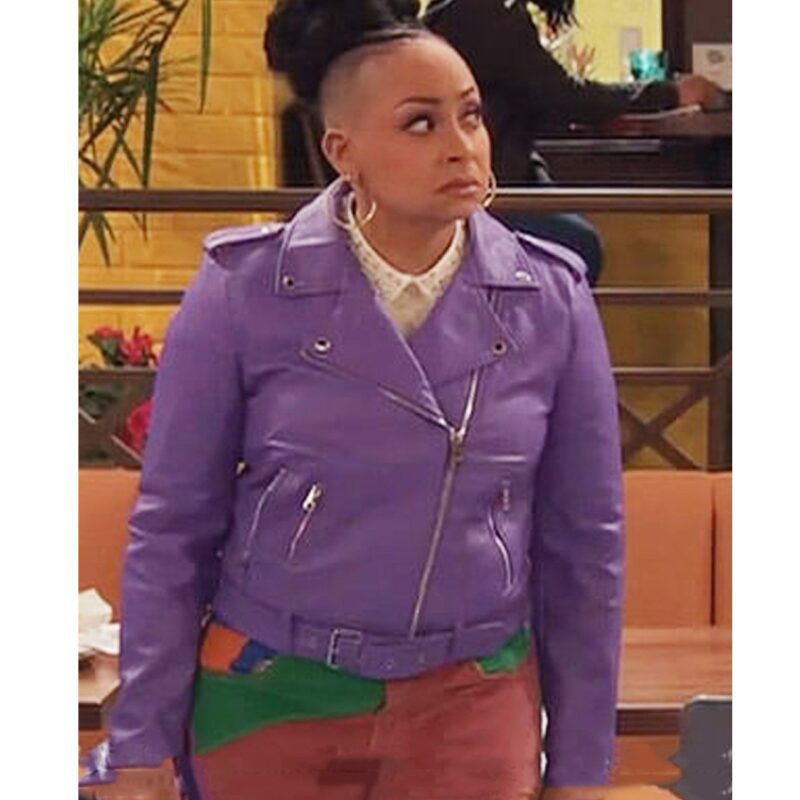 Raven’s Home Raven Symone Purple Leather Jacket