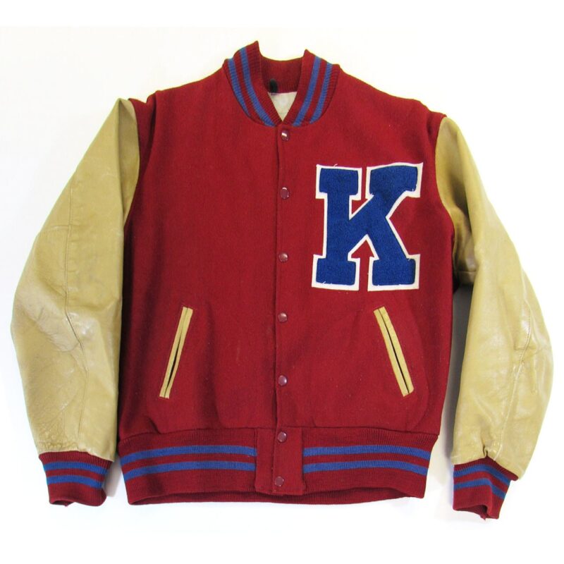 Kansas Jayhawks Red Letterman Jacket