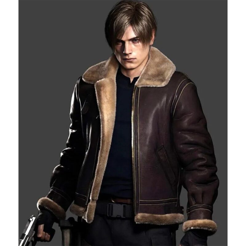 Leon Kennedy Resident Evil 4 Remake Leather Jacket