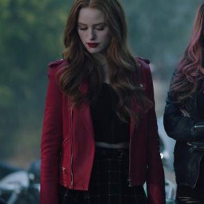 Riverdale S03 Madelaine Petsch Red Leather Jacket