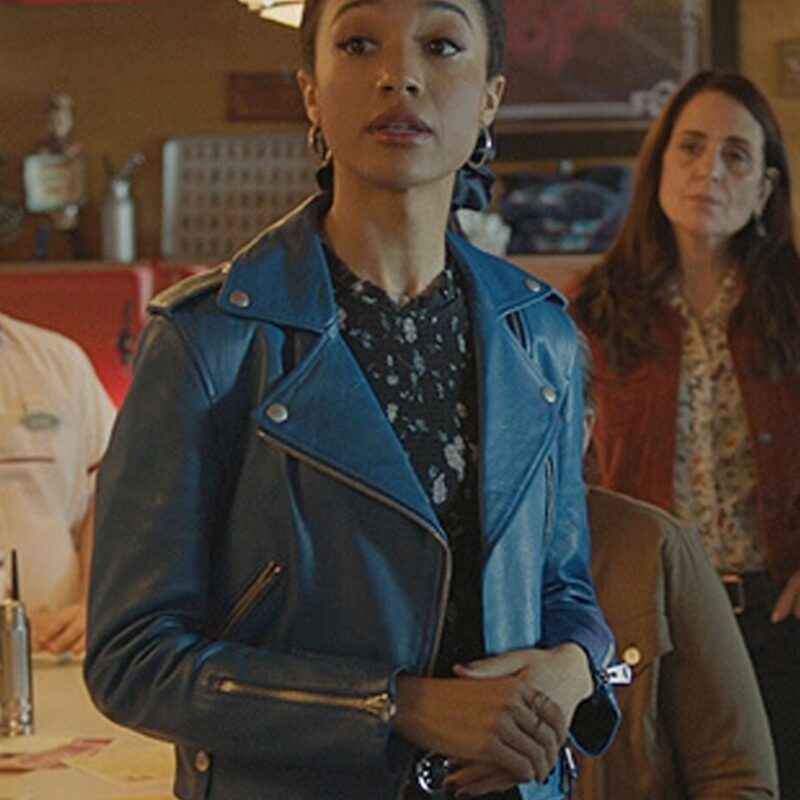 Riverdale Season 6 Erinn Westbrook Blue Leather Jacket