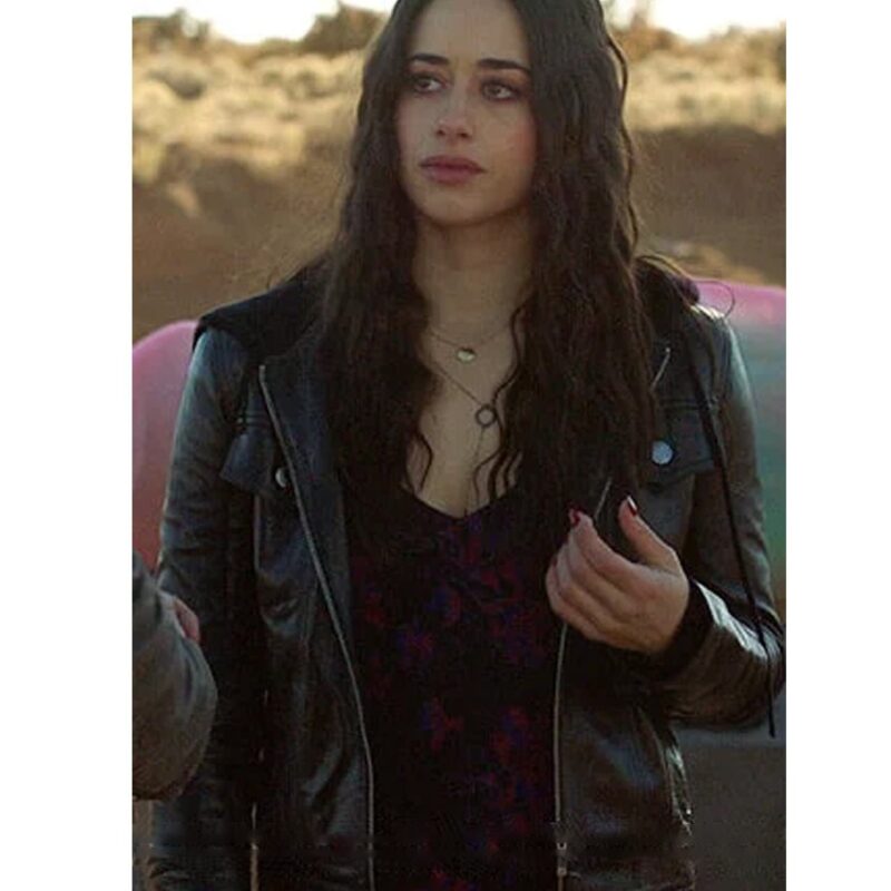 Roswell New Mexico Jeanine Mason Hooded Leather Jacket