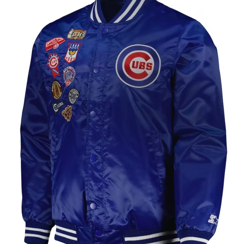 Chicago Cubs Patch Royal Jacket