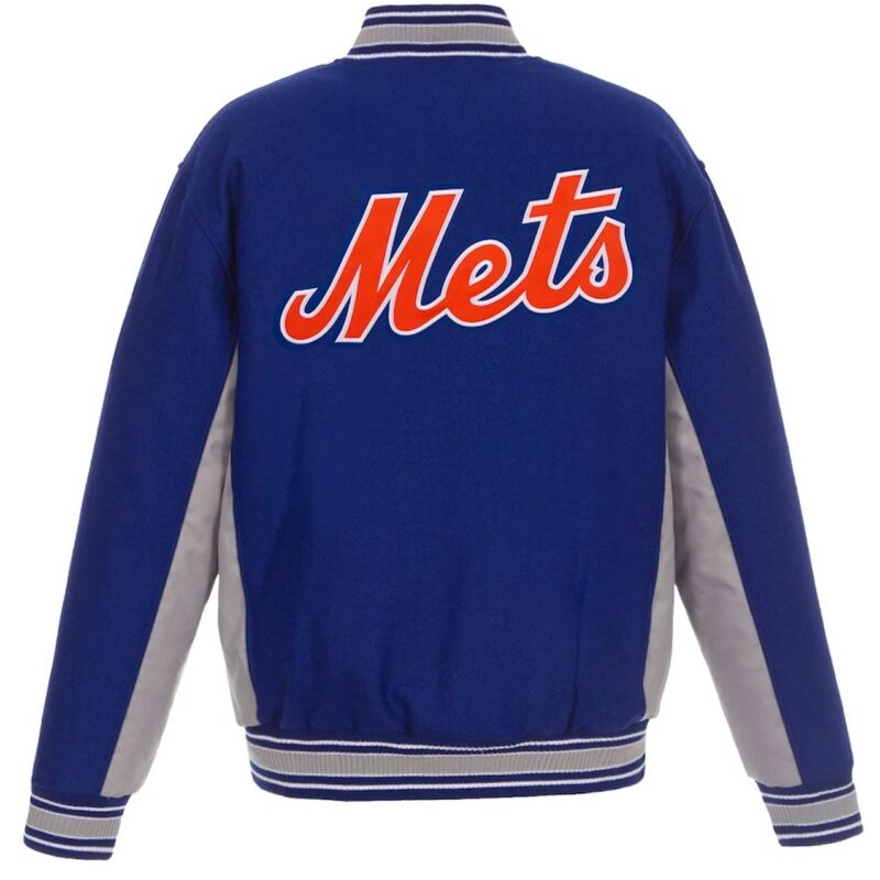 Royal/Gray New York Mets Accent Varsity Wool Jacket