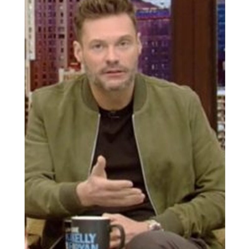 Ryan Seacrest Live with Kelly and Ryan Suede Bomber Jacket