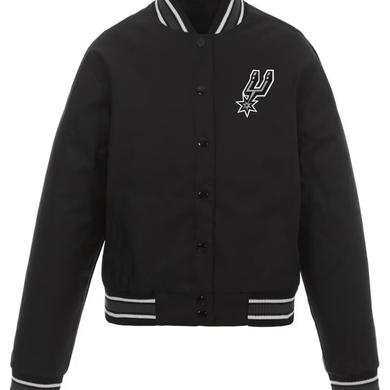 San Antonio Spurs Black Poly Twill Jacket