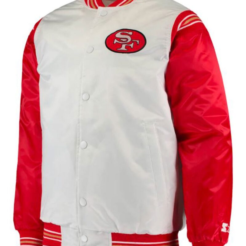 San Francisco 49ers Starter Red and White Jacket