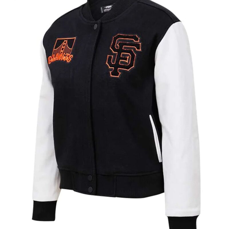 San Francisco Giants Black and White Varsity Jacket