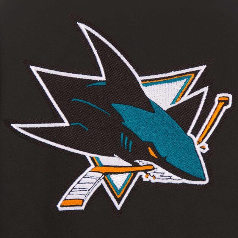 San Jose Sharks Front Hit Poly Twill Black Jacket