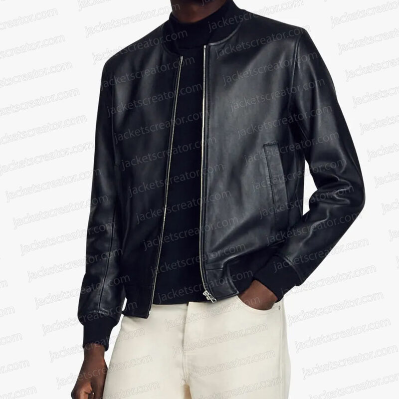 With Love Rome Flynn Bomber Leather Jacket