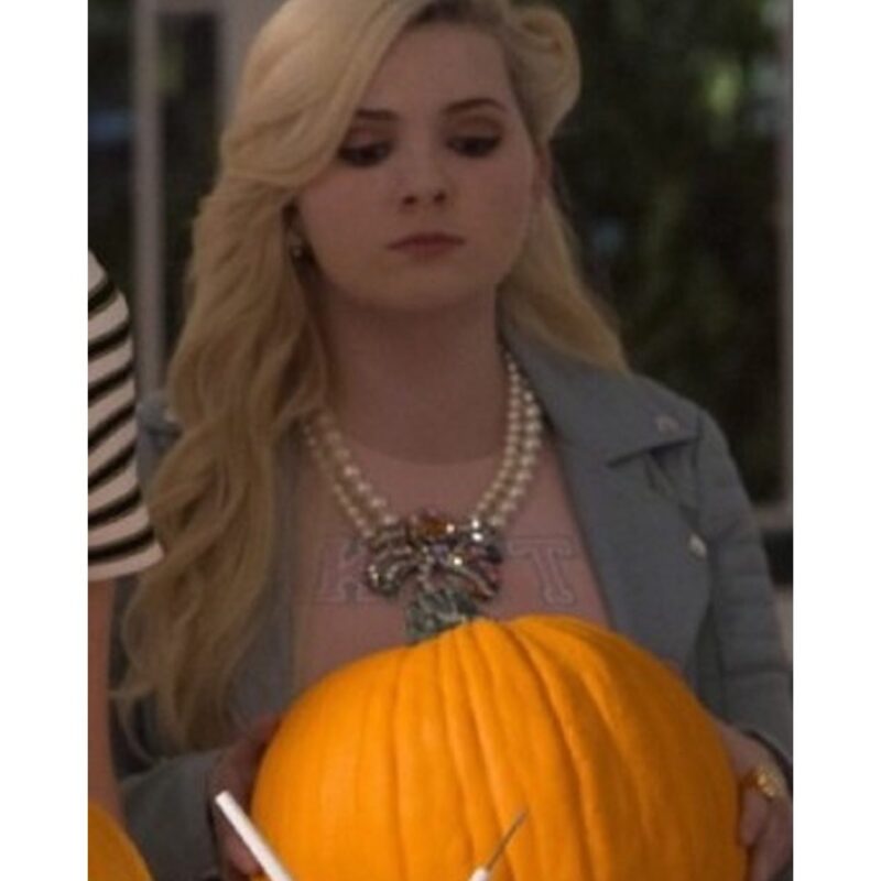 Scream Queens Abigail Breslin Sky Blue Leather Jacket