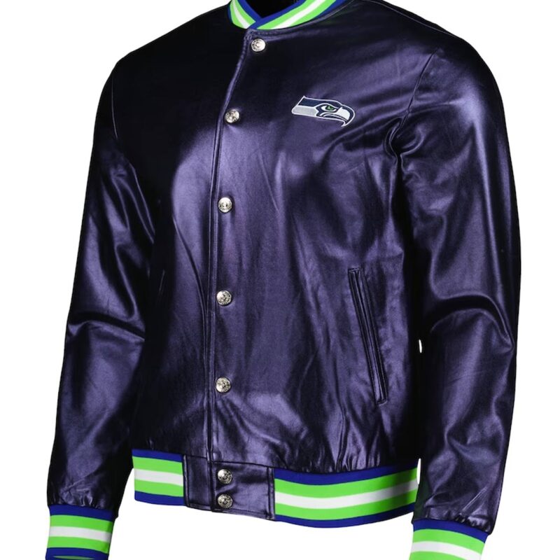 Seattle Seahawks Metallic Navy Jacket