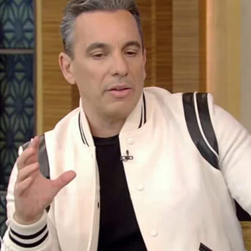 Sebastian Maniscalco Live With Kelly and Ryan Teddy Varsity Jacket