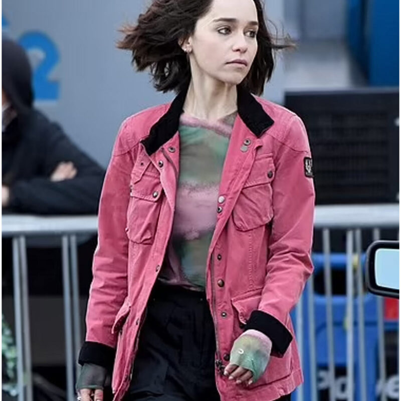 Emilia Clarke Secret Invasion Pink Jacket