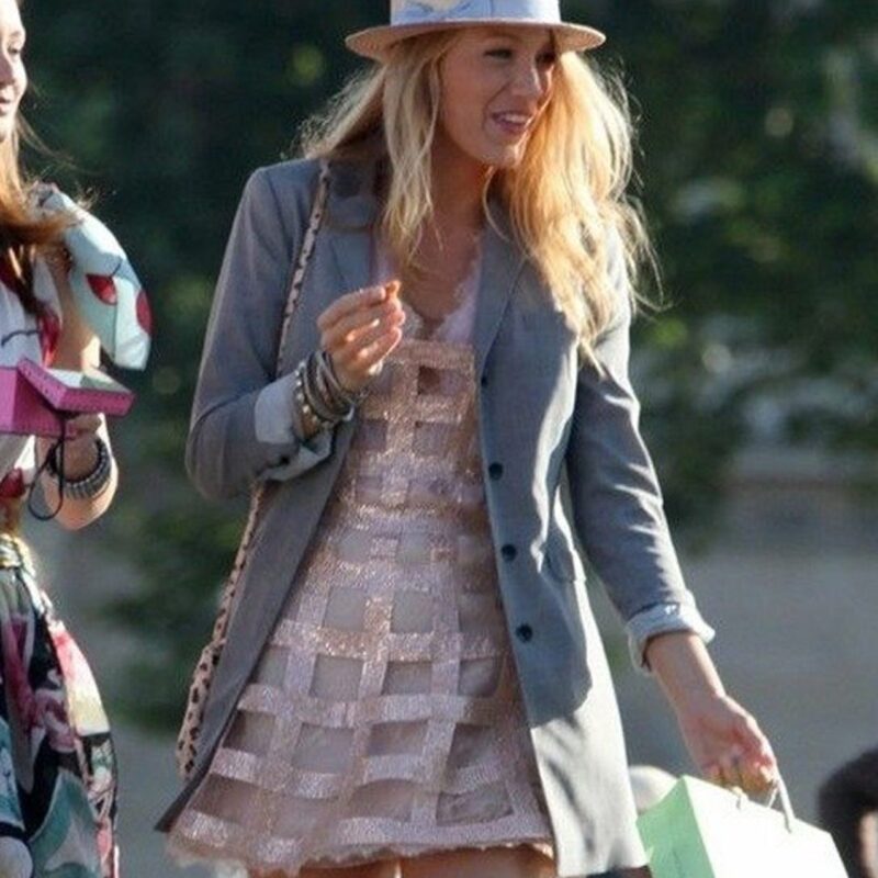 Gossip Girl Blake Lively Gray Jacket