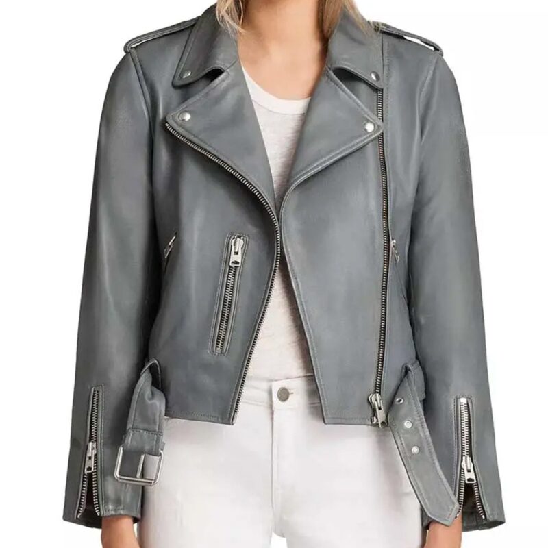 FBI Most Wanted Roxy Sternberg Gray Leather Jacket