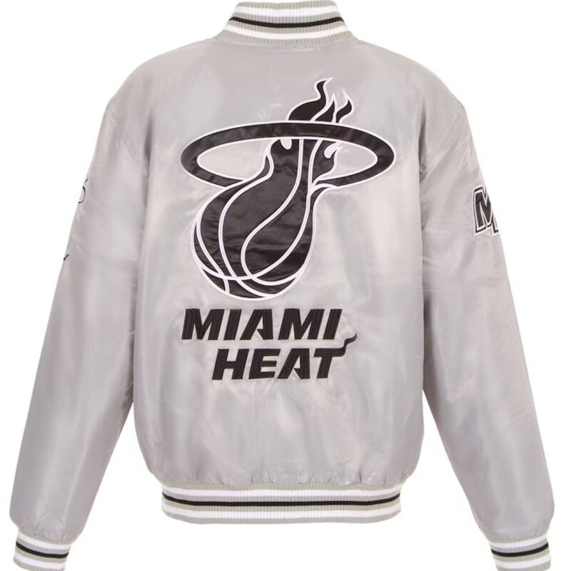 Silver Miami Heat Satin Jacket
