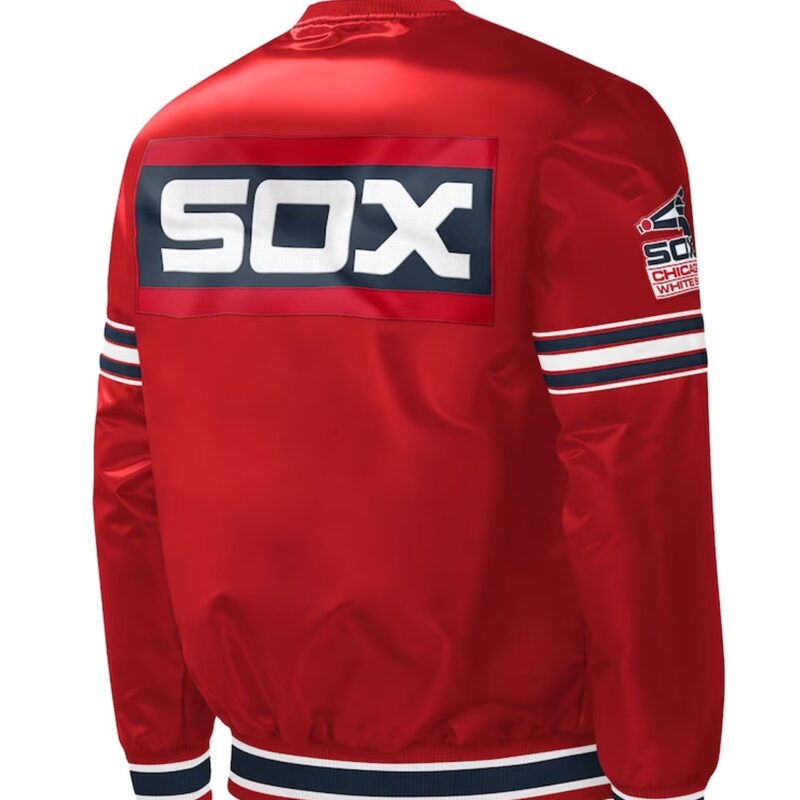 Slider Chicago White Sox Red Varsity Satin Jacket