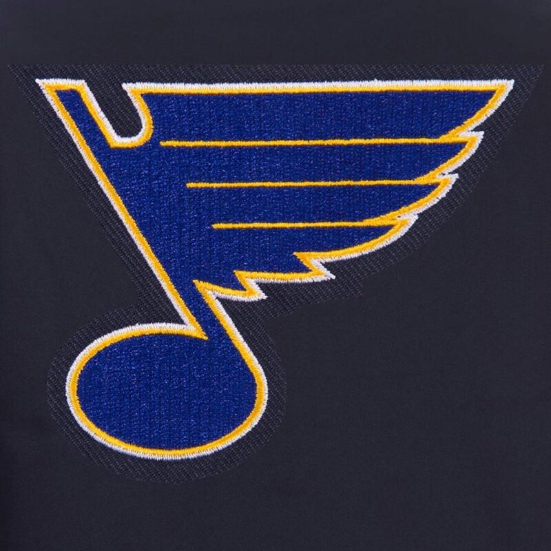 St. Louis Blues Navy Poly-Twill Front-Hit Jacket