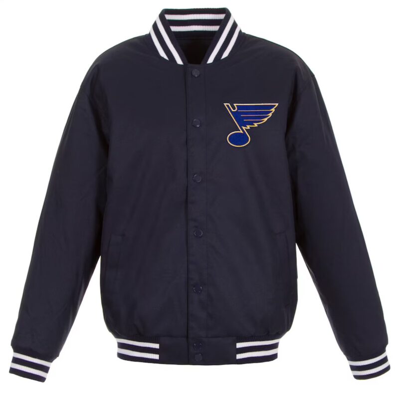 St. Louis Blues Two Hit Navy Poly-Twill Jacket