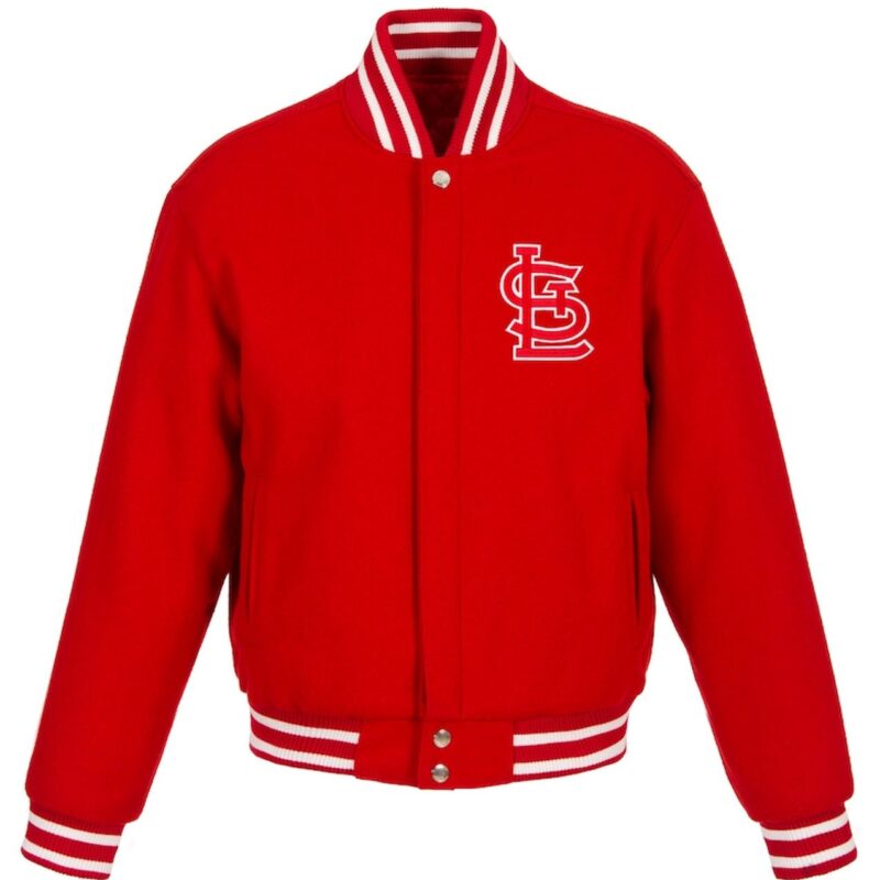 St. Louis Cardinals Embroidered Varsity Red All-Wool Jacket