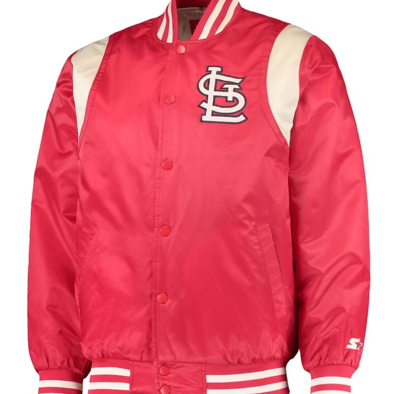Red/Cream St. Louis Cardinals Varsity Satin Jacket