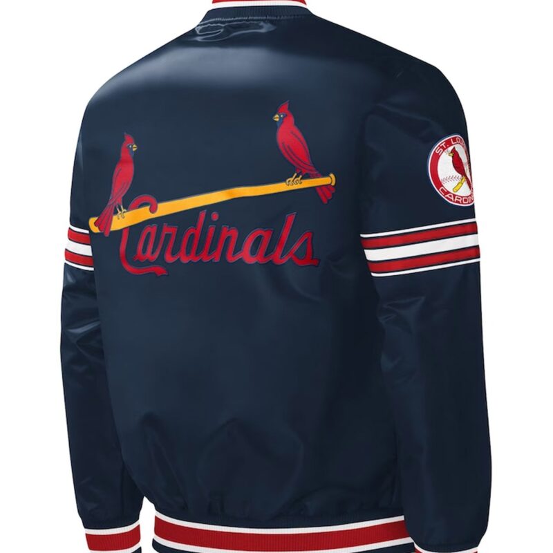 St. Louis Cardinals Slider Navy Satin Jacket