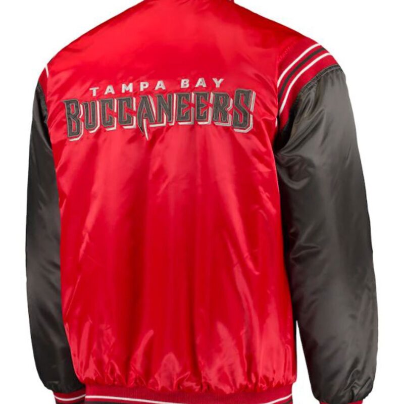 Tampa Bay Buccaneers Varsity Red and Black Satin Jacket