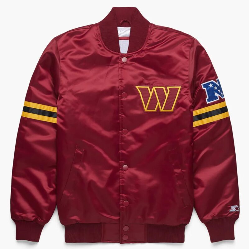 Washington Commanders Maroon Satin Jacket