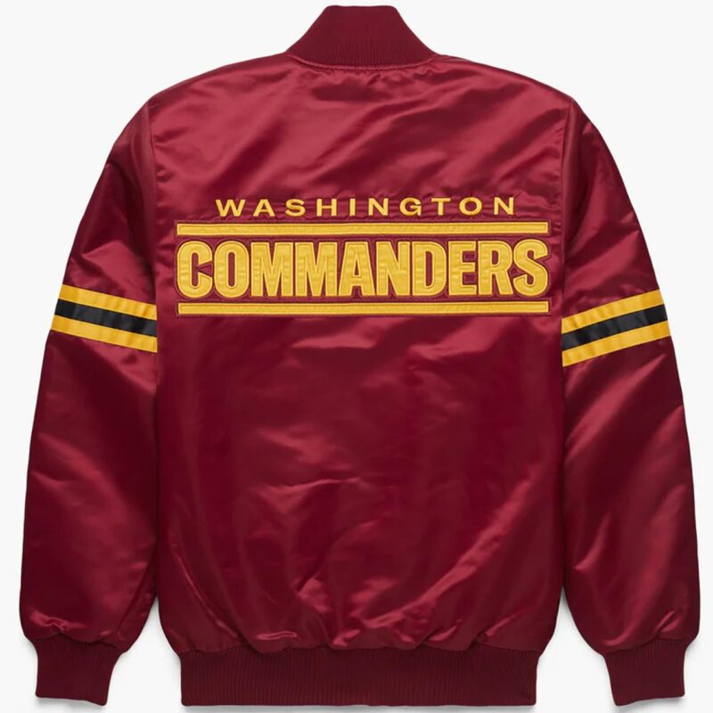 Washington Commanders Maroon Satin Jacket