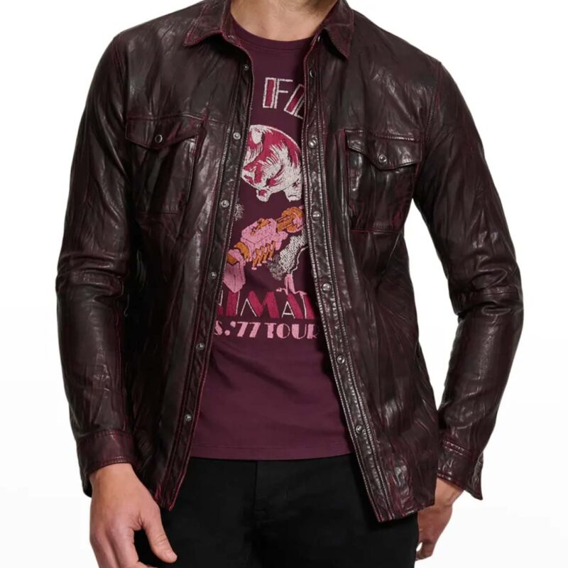 Days of Our Lives Stephen Nichols Burgundy Leather Shirt