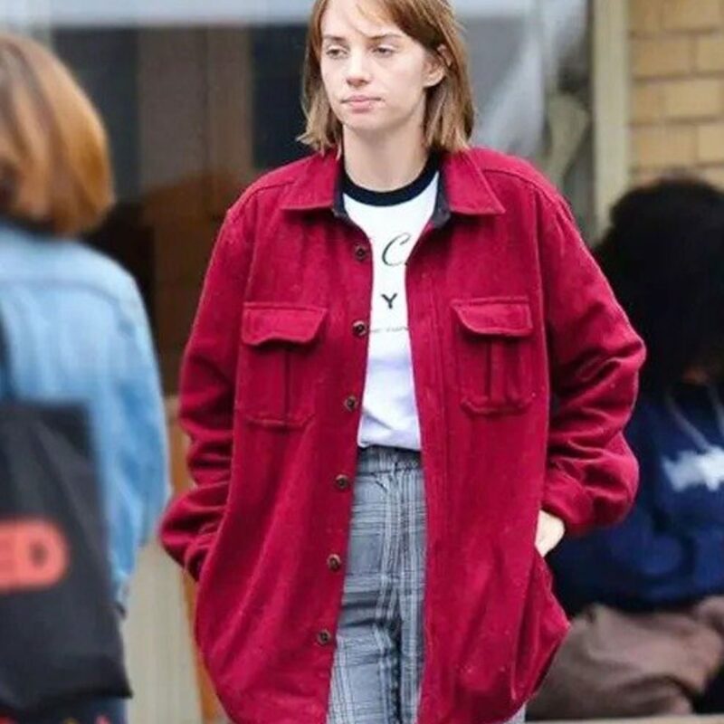 Stranger Things Maya Hawke Red Wool Jacket