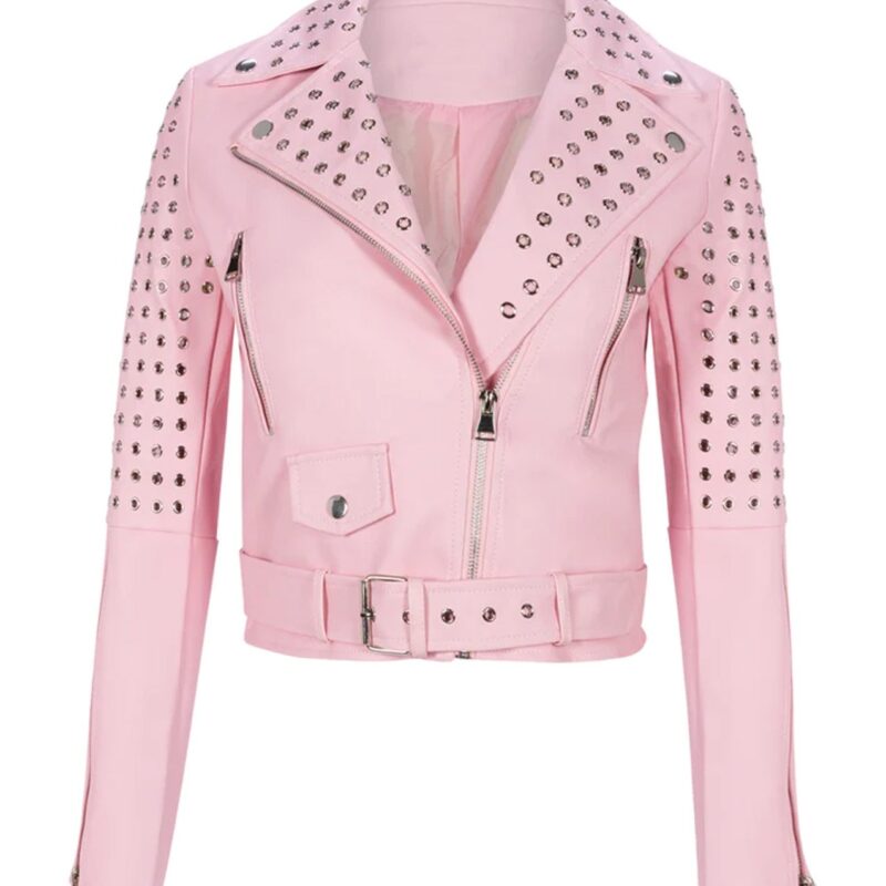 Girls5eva Busy Philipps Pink Leather Jacket