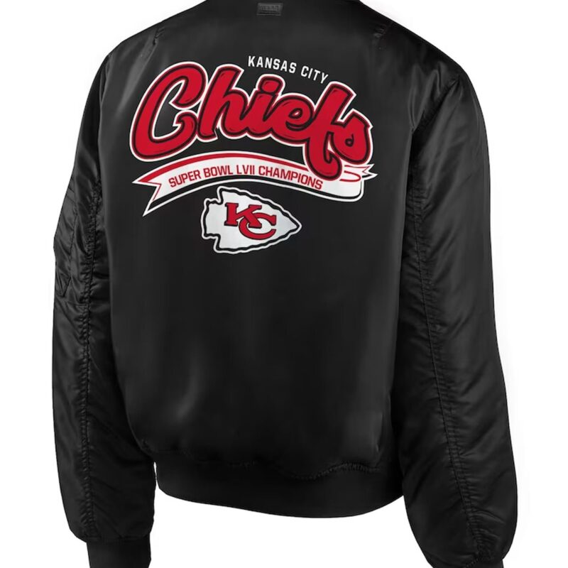 Super Bowl LVII Champions Kansas City Chiefs Black Bomber Jacket