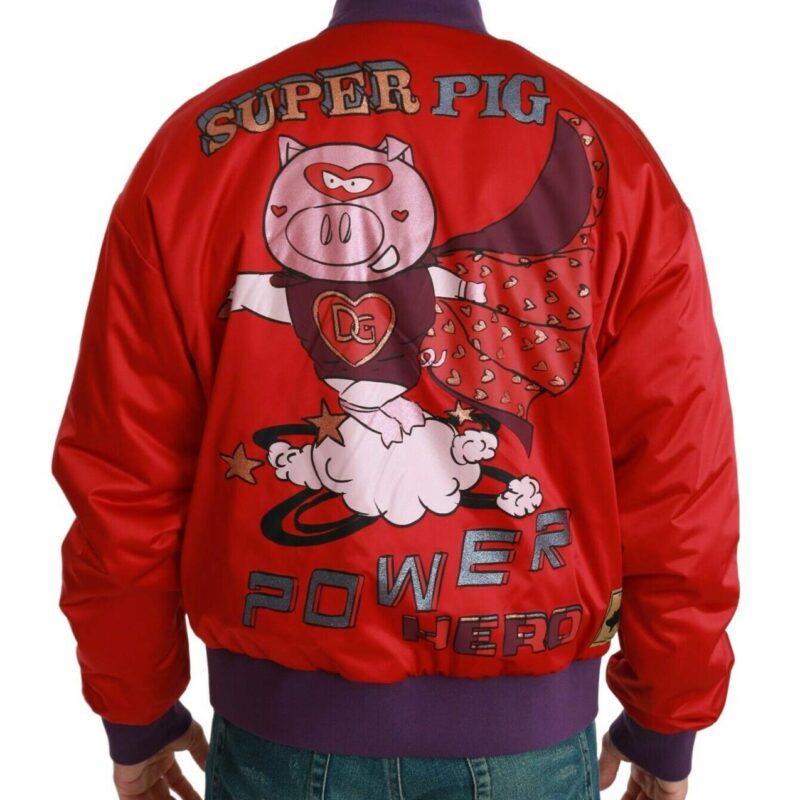 Year of The Pig Red Bomber Jacket