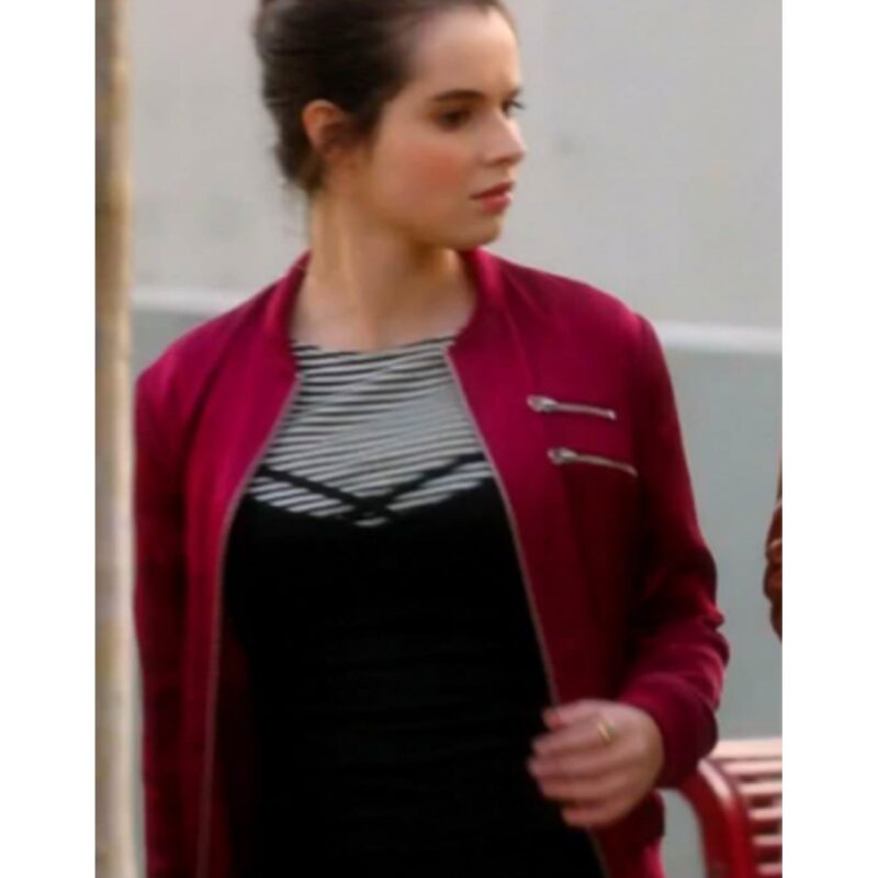 Switched at Birth S05 Vanessa Marano Red Bomber Jacket