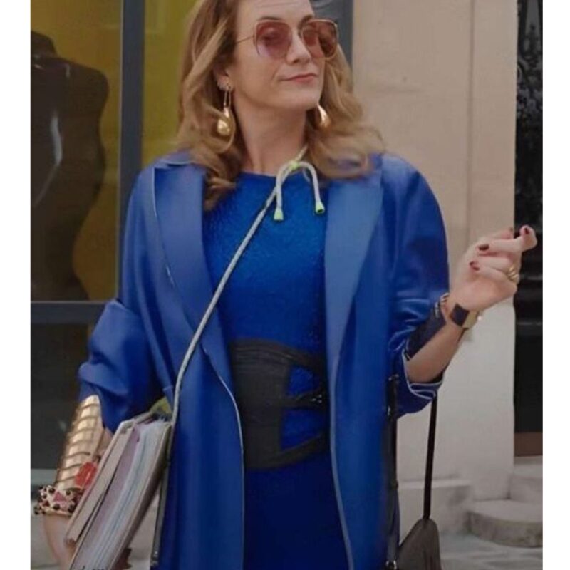 Emily in Paris Philippine Leroy-Beaulieu Blue Coat