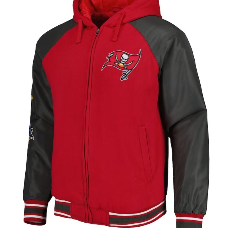 Tampa Bay Buccaneers Defender Red Hoodie Varsity Jacket
