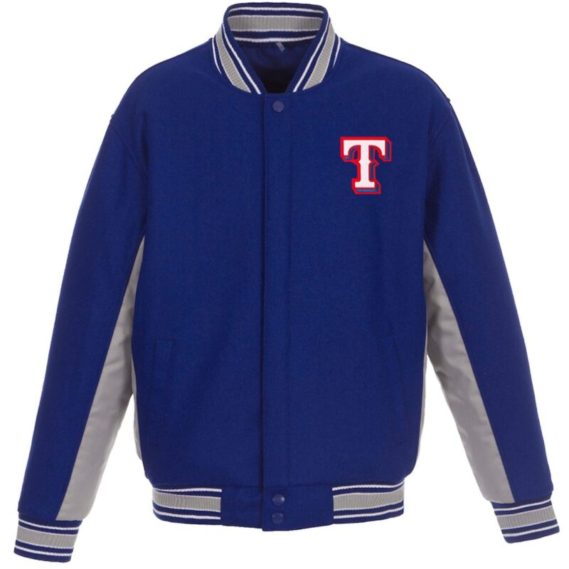 Texas Rangers Accent Varsity Royal Wool Jacket